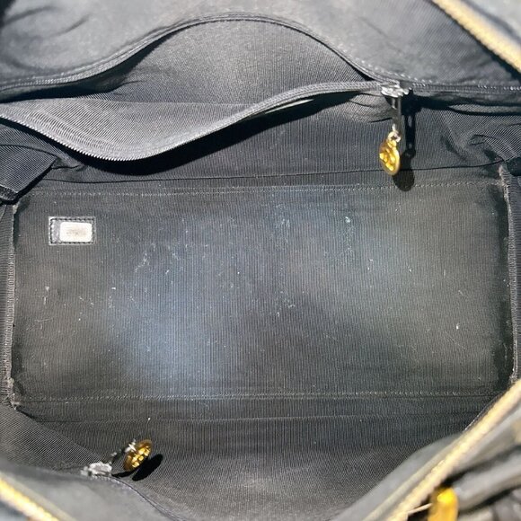 Authentic CHANEL Caviar Leather Large Bowler Bag Travel Bag Duffle Black CC Tote - Picture 10 of 13